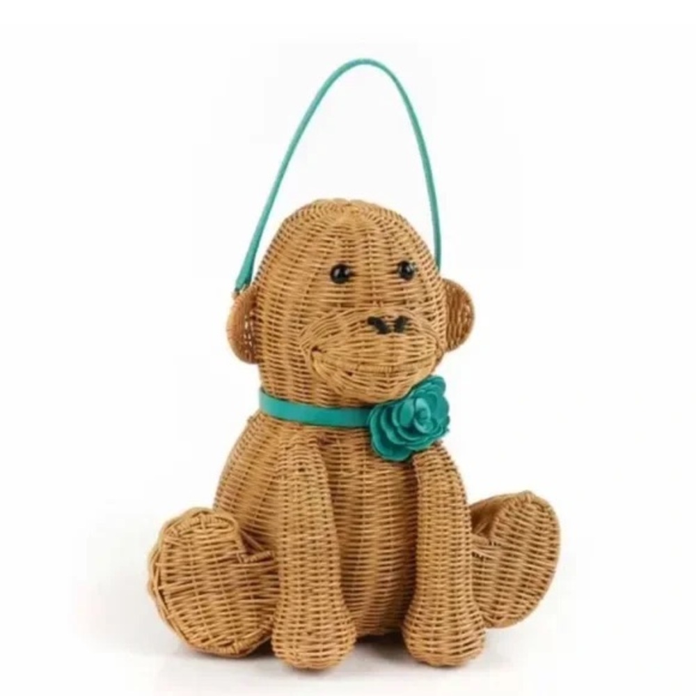 Kate Spade Georgia Wicker Monkey Bag Whimsical Adorable